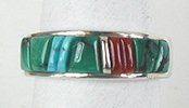 Sterling Silver Navajo turquoise cobblestone inlay Ring