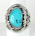 Sterling Silver Navajo Turquoise  Ring