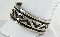 Sterling Silver Navajo Stamped ring