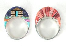 Sterling Silver Zuni Inlay Rings