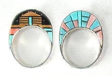 Sterling Silver Zuni Inlay Rings