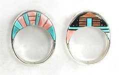 Sterling Silver Zuni Inlay Rings