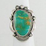 Native American Sterling Silver Navajo Royston turquoise ring