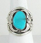 Sterling Silver Navajo Turquoise  Ring