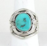 Sterling Silver Navajo Turquoise  Ring