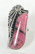 Sterling Silver Navajo Rhodochrosite Ring