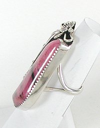 Navajo Sterling Silver Rhodochrosite  maiden ring