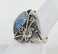 Navajo Sterling Silver Lapis Lazuli  maiden ring