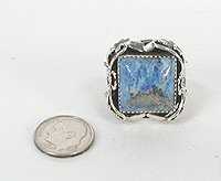 Navajo Sterling Silver Lapis Lazuli  maiden ring