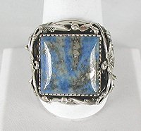 Navajo Sterling Silver Lapis Lazuli  maiden ring