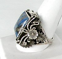 Navajo Sterling Silver Lapis Lazuli  maiden ring