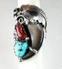 Sterling Silver Navajo Chip Inlay Rings