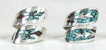 Sterling Silver Navajo Chip Inlay Rings