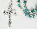 Native American Indian sterling silver turquoise rosary