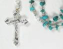 Native American Indian sterling silver turquoise rosary