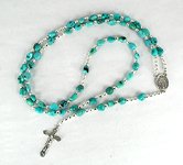 Native American Indian sterling silver turquoise rosary