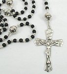 Native American Indian sterling silver pink shell nugget rosary