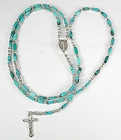 Native American Indian sterling silver turquoise rosary
