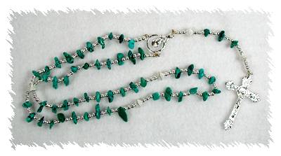 Navajo Sterling Silver and Turquoise Rosary