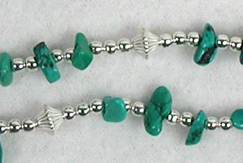 Navajo Sterling Silver and Turquoise Rosary