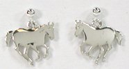 Navajo Sterling Silver horse earrings