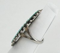 Native American Zuni Indian Needlepoint turquoise bracelet and ring