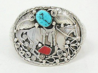 Navajo horse bracelet and buckle set