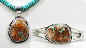 Boulder Turquoise Pendant, Necklace, and Bracelet