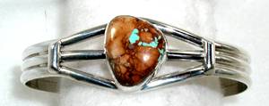 Tuquoise Mountain Bracelet and Pendant set made by Native American Indians, Sterling Silver