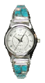 Hand made Native American Indian Jewelry; Navajo Sterling Silver watch  bracelet