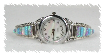 Hand made Native American Indian Jewelry; Navajo Sterling Silver Watch
