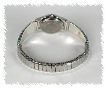 Hand made Native American Indian Jewelry; Navajo Sterling Silver Watch