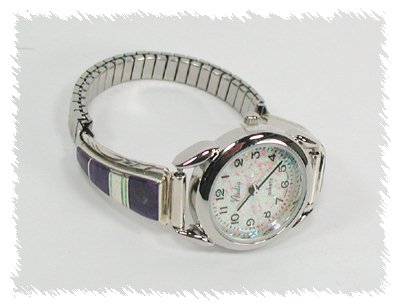 Hand made Native American Indian Jewelry; Navajo Sterling Silver Watch