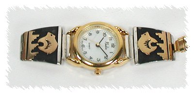 Hand made Native American Indian Jewelry; Navajo Sterling Silver Watch