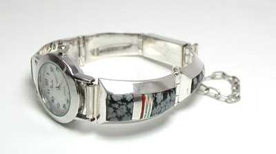 Hand made Native American Indian Jewelry; Sterling Silver Watch