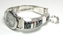 Hand made Native American Indian Jewelry; Navajo Sterling Silver watch  bracelet
