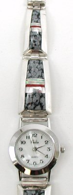 Hand made Native American Indian Jewelry; Sterling Silver Watch