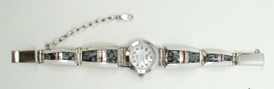 Hand made Native American Indian Jewelry; Sterling Silver Watch