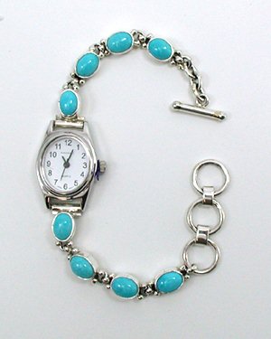 Hand made Native American Indian Jewelry; Sterling Silver Watch