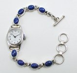 Hand made Native American Indian Jewelry; Navajo Sterling Silver watch  bracelet