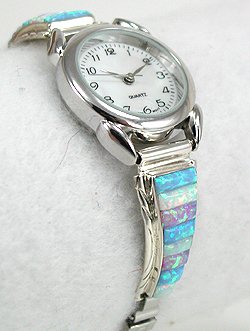 Hand made Native American Indian Jewelry; Navajo Sterling Silver Watch