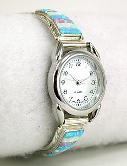 Hand made Native American Indian Jewelry; Navajo Sterling Silver Watch