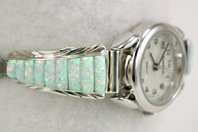 Hand made Native American Indian Jewelry; Navajo Sterling Silver watch bracelet