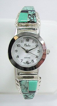 Native American Navajo Indian inlay ladies watch