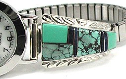 Native American Navajo Indian inlay ladies watch