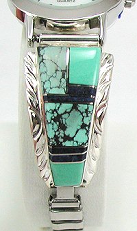 Native American Navajo Indian inlay ladies watch