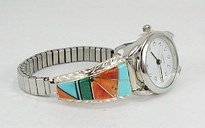 Native American Navajo Indian inlay ladies watch