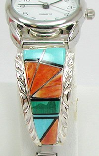 Native American Navajo Indian inlay ladies watch