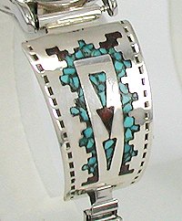 Native American Navajo Indian chip inlay ladies watch