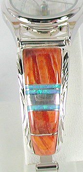 Hand made Native American Indian Jewelry; Navajo Sterling Silver Watch